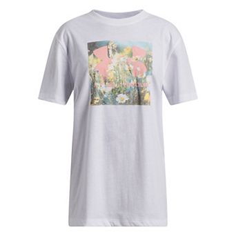 Girls 7-18 Under Armour Floral Photo Big Logo Oversized Graphic Tee