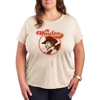 Plus Size Waylon Jennings Portrait Graphic Tee
