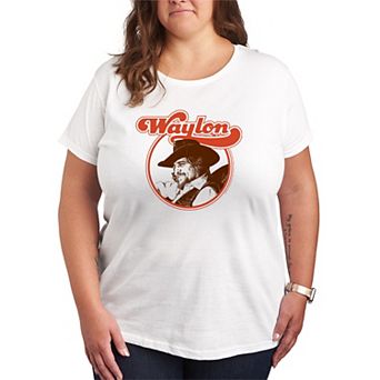 Plus Size Waylon Jennings Portrait Graphic Tee