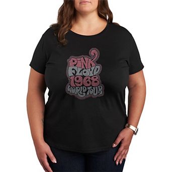 Plus Size Pink Floyd Groovy Retro Graphic Tee