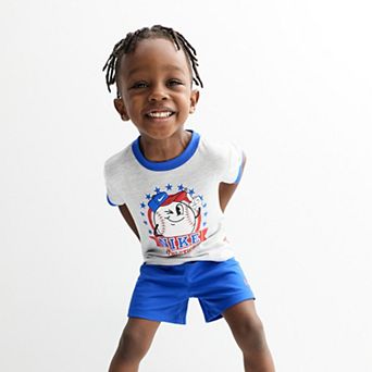 Toddler Nike Baseball Character T-Shirt & Dri-FIT Shorts 2 pc Set