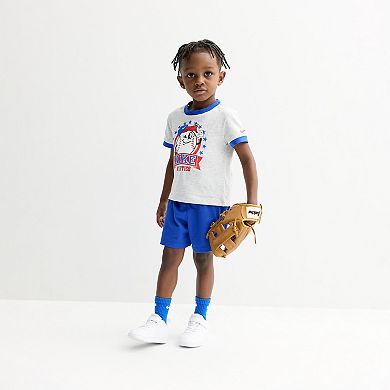 Toddler Boys Nike Baseball Character T-Shirt & Dri-FIT Shorts 2-Piece Set