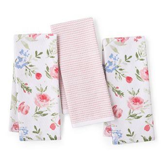 Caro Home Angela Floral 3 pc Kitchen Towel Set