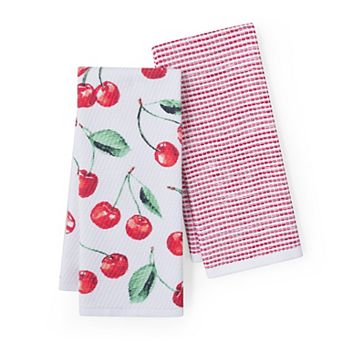 Caro Home Spring Cherry 2 pc Kitchen Towel Set