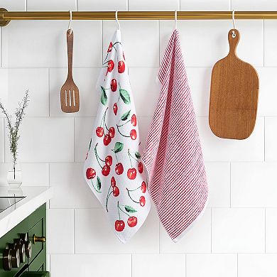 Caro Home Spring Cherry 2-Piece Kitchen Towel Set