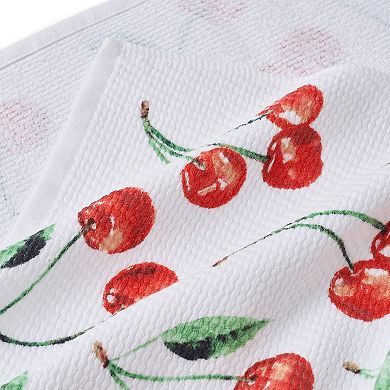 Caro Home Spring Cherry 2-Piece Kitchen Towel Set