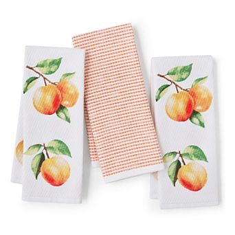 Caro Home Georgia Peach 3 pc Kitchen Towel Set