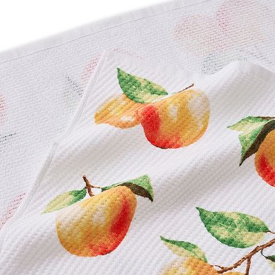 Caro Home Georgia Peach 3-Piece Kitchen Towel Set