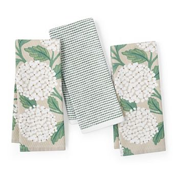 Caro Home Hydrangea Field 3 pc Kitchen Towel Set