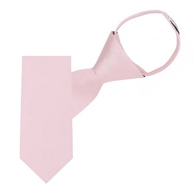 Kid's 11 inch Solid Zipper Tie