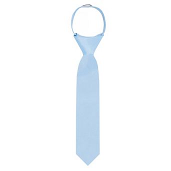 Kid's 11 inch Solid Zipper Tie