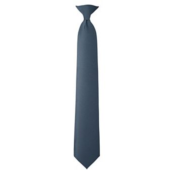 Jacob Alexander Men's Solid Clip-On Uniform Tie with Buttonholes