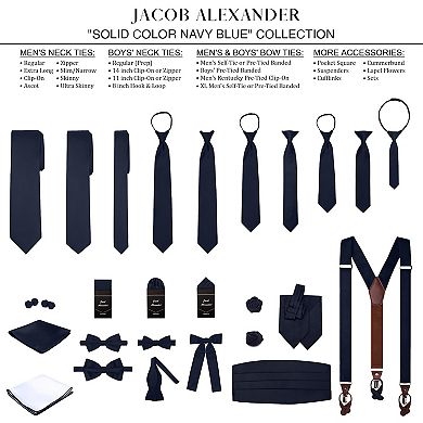 Men's Solid Clip-On Tie