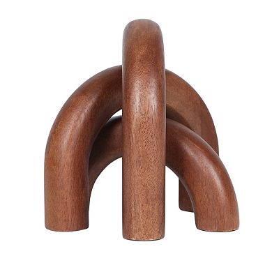 Everyday Decor Natural Wood Arch Table Decor Set