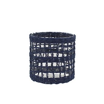 Everyday Decor Weaved Design Hurricane Small Candleholder