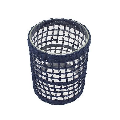 Everyday Decor Weaved Design Hurricane Small Candleholder
