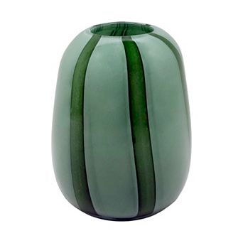 Everyday Decor Striped Glass Vase