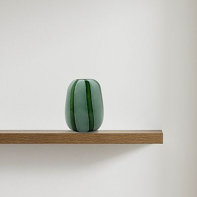 Everyday Decor Striped Glass Vase