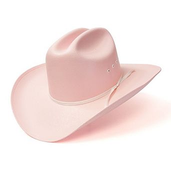Pink Straw Western Cattleman Hat