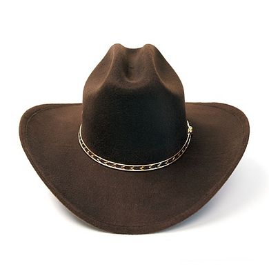 Brown Felt Western Cattleman Hat