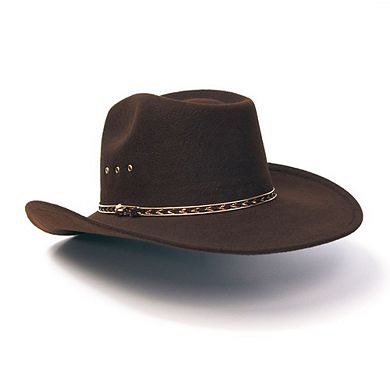 Brown Felt Western Pinch-Front Hat