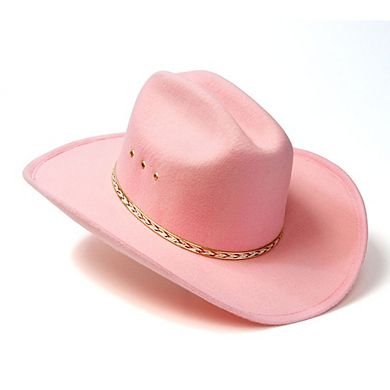 Pink Felt Western Cattleman Hat