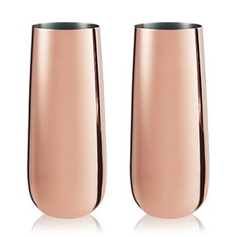 Copper Stemless Champagne Flutes by Viski®