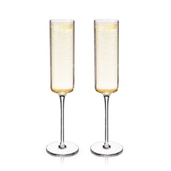 Laurel Crystal Champagne Flutes Set of 2