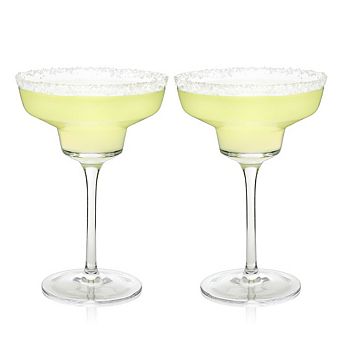 Raye Angled Crystal Margarita Glasses, Set of 2