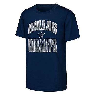 Youth Outerstuff Navy Dallas Cowboys Never Quit 2-Pack T-Shirt Set