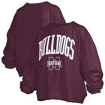 Women's Pressbox Maroon Mississippi State Bulldogs Janise Fleece Sweatshirt