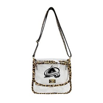 Logo Brands Colorado Avalanche Leopard Print Trim Clear Purse