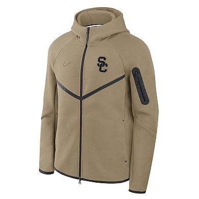 Men's Nike Olive USC Trojans Tech Fleece Full-Zip Windrunner Hoodie