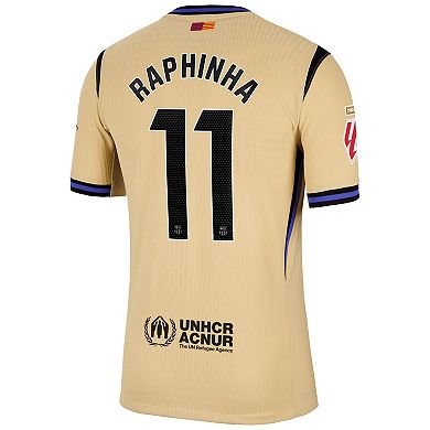 Men's Nike Raphinha Gold Barcelona 2025/26 Away Match Authentic Jersey
