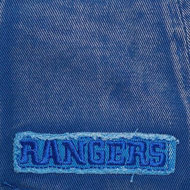 Men's Mitchell & Ness Blue New York Rangers Downtown Snow Wash Pro-Crown Adjustable Hat