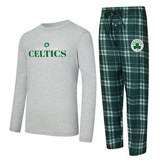 Men's Concepts Sport Green Boston Celtics Regulate Long Sleeve T-Shirt & Plaid Pant Set