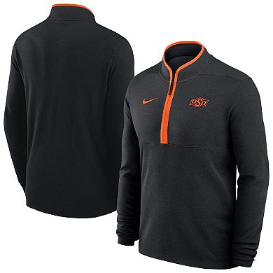 Men's Nike Black Oklahoma State Cowboys Basketball Victory Dri-FIT Half-Zip Pullover
