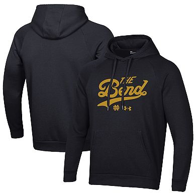 Men's Under Armour Black Notre Dame Fighting Irish The Bend Rival Raglan Hoodie