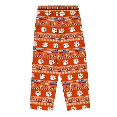 Youth Outerstuff Orange Clemson Tigers Ugly Sweater Pajama Set