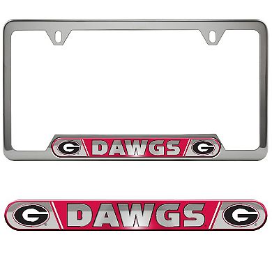 Logo Brands Georgia Bulldogs Embossed License Plate Frame