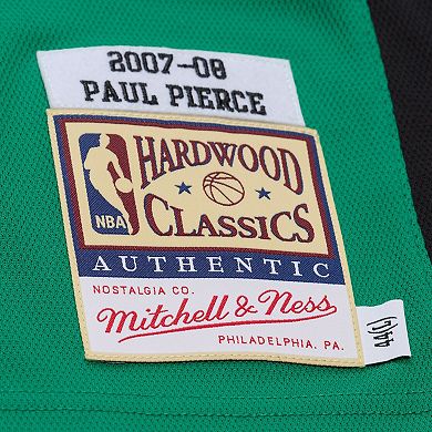 Men's Mitchell & Ness Paul Pierce Kelly Green Boston Celtics 2007-08 Hardwood Classics Authentic Jersey