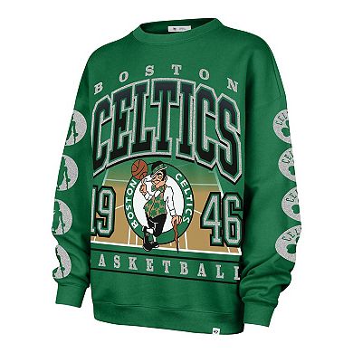 Women's '47 Kelly Green Boston Celtics Go Big Oversized Sweatshirt