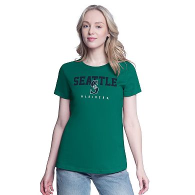 Women's G-III 4Her by Carl Banks Navy/Teal Seattle Mariners Two T-Shirt Combo Pack