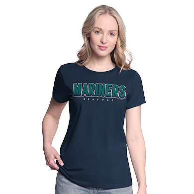 Women's G-III 4Her by Carl Banks Navy/Teal Seattle Mariners Two T-Shirt Combo Pack