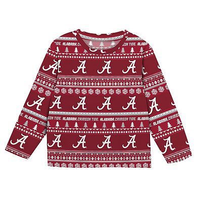 Youth Outerstuff Crimson Alabama Crimson Tide Ugly Sweater Pajama Set
