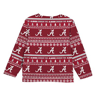Youth Outerstuff Crimson Alabama Crimson Tide Ugly Sweater Pajama Set
