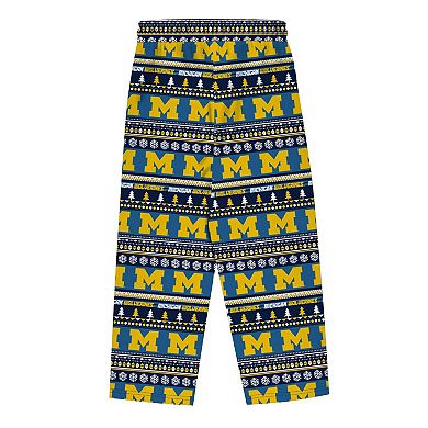 Youth Outerstuff Navy Michigan Wolverines Ugly Sweater Pajama Set