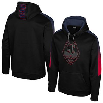 Men's Colosseum Black UConn Huskies The Gang Blackout Hoodie