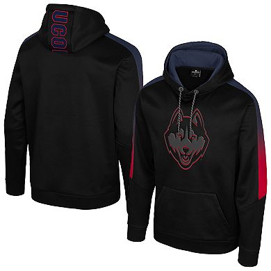 Men's Colosseum Black UConn Huskies The Gang Blackout Hoodie