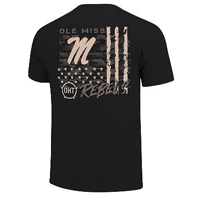 Men's Black Ole Miss Rebels Comfort Colors OHT Camo Overlay T-Shirt